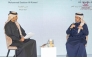 Chairman of Qatar Tourism H E Saad bin Ali Al Kharji (right) speaking at the session yesterday. 