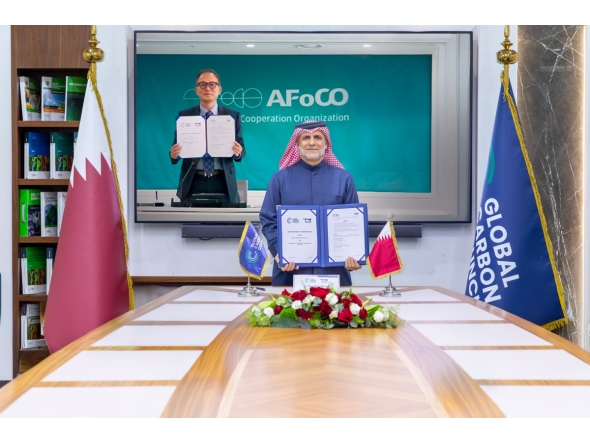 The MoU was signed virtually by Founding Chairman of the Global Carbon Council Dr. Yousef Alhorr and Executive Director of the Asian Forest Cooperation Organization Dr. Chongho Park.