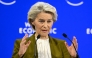 European Commission President Ursula von der Leyen gestures as she delivers a speech during the World Economic Forum (WEF) annual meeting in Davos on January 20, 2026. Photo by Fabrice COFFRINI / AFP