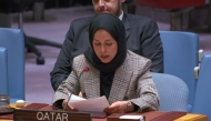 Permanent Representative of Qatar to the United Nations H E Sheikha Alya Ahmed bin Saif Al-Thani speaking during a debate of the Security Council. 