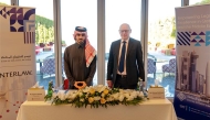 Chairman of Essa Al Sulaiti Law Firm, Essa bin Mohammed Al Sulaiti and Chairman of Interlaw Global, Michael Pattinson at the signing event.