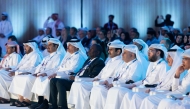 Minister of State for Energy Affairs, President and CEO of QatarEnergy H E Saad Sherida Al-Kaabi with other dignitaries during the LNG2026. 