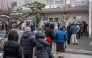 People queue up at a polling station to vote during the House of Representatives election in Kawasaki, Kanagawa prefecture on February 8, 2026. (Photo by Yuichi Yamazaki / AFP)