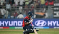 Nepal's Lokesh Bam reacts after his team's defeat at the end of the 2026 ICC Men's T20 Cricket World Cup group stage match between England and Nepal at the Wankhede Stadium in Mumbai on February 8, 2026. (Photo by Indranil MUKHERJEE / AFP)