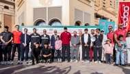 UDC Chairman, Ahmed Ali Al Hammadi and President & CEO of UDC, Yasser Al-Jaidah with other officials during the celebration of Qatar National Sport Day 2026.