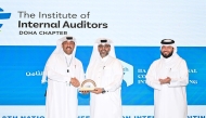 Officials during the 8th National Conference on Internal Auditing in Qatar.