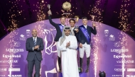 Olympic Council of Asia and Qatar Olympic Committee President and Chairman of the Organising Committee for the Doha Equestrian Tour 2026 H E Sheikh Joaan bin Hamad Al Thani crowned the podium winners of the CSI5* CHI Al Shaqab Grand Prix.