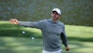  Rory McIlroy of Northern Ireland reacts on the ninth green during the Par Three Contest prior to the 2026 Masters Tournament at Augusta National Golf Club on April 08, 2026 in Augusta, Georgia. Hector Vivas/Getty Images/AFP 