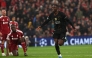 Paris Saint-Germain's French forward #10 Ousmane Dembele celebrates scoring his team's first goal during the UEFA Champions League quarter final, second-leg football match between Liverpool and Paris Saint-Germain at Anfield in Liverpool, north west England on April 14, 2026. (Photo by FRANCK FIFE / AFP)