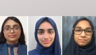 FROM LEFT: Ayesha Mohammed Nadeem Shaikh, Amina Shirin Arippettamannil, and Iman Mustafa Sange