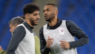 Al Rayyan's Abdulaziz Hatem (right) and Jassem Gaber during a training session.