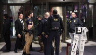 FBI agents are seen in the lobby of the Washington Hilton after shots were fired during the White House Correspondents' Dinner in Washington, DC, on April 25, 2026. (Photo by Alex Wroblewski / AFP)
 