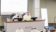 President of QRCS Yousef bin Ali Al-Khater speaking at the event.