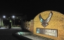(Files) A picture taken on January 17, 2016, shows the logo at the entrance of the US Air base in Ramstein. (Photo by Jean-Christophe Verhaegen / AFP)