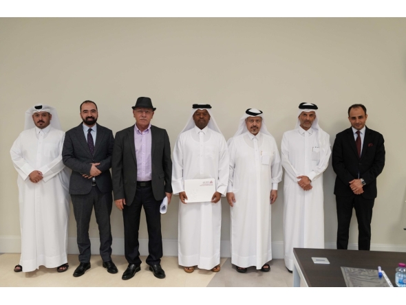 QICCA Vice Chairman Sheikh Dr Thani bin Ali Al-Thani and other officials during the second edition of 'Qualification and Preparation of Arbitrators Programme'.