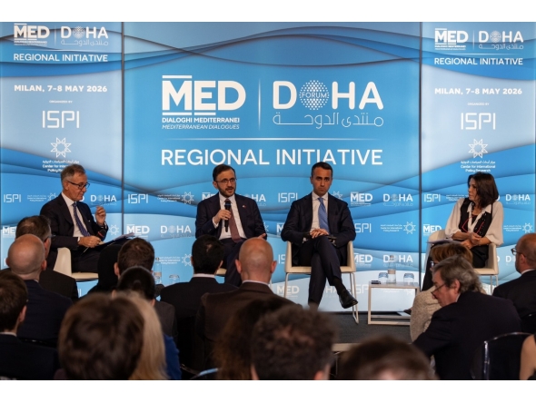 Advisor to the Prime Minister and Spokesperson for the Ministry of Foreign Affairs Dr Majed Mohammed Al Ansari speaking at a session in Milan 