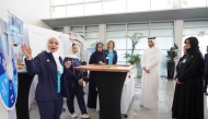 Minister of Public Health H E Mansoor bin Ebrahim Al Mahmoud touring booths of several healthcare institutions as part of International Nurses Day activities held yesterday. 