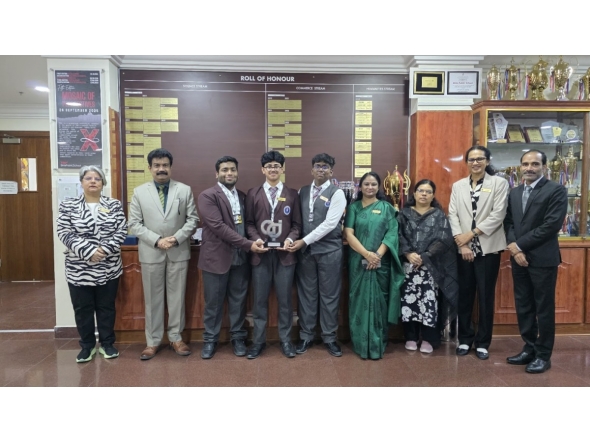 Principal of Birla Public School Dr. Anand R. Nair, Vice Principals, staff and winners.