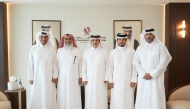 Minister of Environment and Climate Change H E Dr. Abdullah bin Abdulaziz bin Turki Al Subaie with officials during the meeting. 