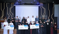 Officials and winners during the ceremony.