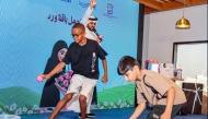 Children participating in a sustainability initiative activity during the celebrations.