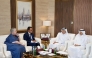 QC Board Member Mohamed bin Ahmed Al Obaidli and AQBA Chairman Roderick Croes, with other officials during the meeting.