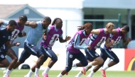 England players during a training session. (AFP)