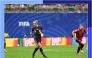 Referee Tori Penso (front) reacts during the group A match between the Czech Republic and South Africa at the 2026 FIFA World Cup at Atlanta Stadium in Atlanta, the United States, June 18, 2026. (Xinhua/Ju Huanzong)
