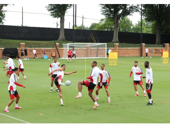 Felix Nmecha #23 and Jonathan Tah #4 of Germany during training of Germany on June 19, 2026 in Toronto, Ontario. Alexander Hassenstein/Getty Images/AFP