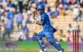 Afghanistan's captain Hashmatullah Shahidi plays a shot during the third one-day international (ODI) cricket match between India and Afghanistan on June 20, 2026. (Photo by R.Satish Babu / AFP)