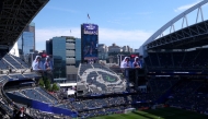 General view inside the stadium before the FIFA World Cup 2026 Group B match between Bosnia and Herzegovina and Qatar at Seattle Stadium on June 24, 2026 in Seattle, Washington. (Photo by Dean Mouhtaropoulos / GETTY IMAGES NORTH AMERICA / Getty Images via AFP)