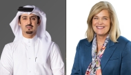 Chief Executive Officer of QFC Mansoor Rashid Al-Khater (left) and Chief Executive Officer of Franklin Templeton Jenny Johnson.