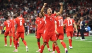 Dan Ndoye #11 of Switzerland celebrates scoring his team's second goal. Alex Grimm/Getty Images/AFP