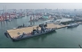 An aerial drone photo taken on July 5, 2026 shows a fleet of Russian naval vessels to participate in the 