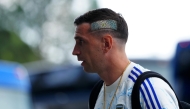Goalkeeper Emiliano Martinez of Argentina arrives for the semifinal match between Argentina and England at the 2026 FIFA World Cup at Atlanta Stadium in Atlanta, the United States, July 15, 2026. (Xinhua/Jia Haocheng)
