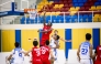 Action during the match between Oman and Kuwait.