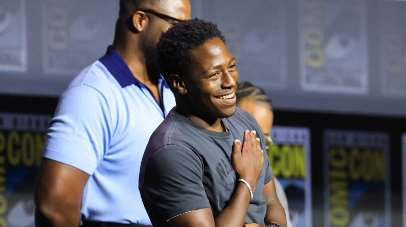 David Jonsson speaks onstage during the 2026 Comic-Con International: San Diego - Marvel Studios Hall H presentation at San Diego Convention Center on July 25, 2026 in San Diego, California. Amy Sussman/Getty Images/AFP