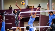 Action during the FIVB Volleyball Boys’ U17 World Championship Pool A match between Qatar and Tunisia.  