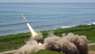 This handout photo taken on June 24, 2025 and received from the Japan Ground Self-Defense Force on June 25, 2025 shows a single 