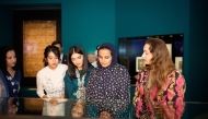 Chairperson of Qatar Museums H E Sheikha Al Mayassa bint Hamad Al-Thani visiting the exhibition.