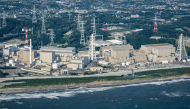 This aerial picture taken on September 4, 2015 shows units 1 to 4 (L-R) of the Chubu Electric Power Hamaoka Nuclear Power Plant in Omaezaki, Shizuoka Prefecture. (Photo by JIJI PRESS / AFP) / Japan OUT