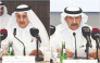 Chairman of QC and Qatari side of Joint Business Council of Sheikh Khalifa bin Jassim bin Mohammed Al Thani (left) and Chairman of Saudi side of the Joint Business Council Hamad bin Ali Al Shuwaier. Pic: Salim Matramkot