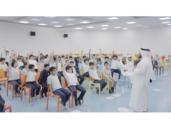 Students attend an awareness session.