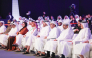 The Minister of Communications and Information Technology, H E Mohammed bin Ali bin Mohammed Al-Mannai; Minister of Justice and Minister of State for Cabinet Affairs, H E Ibrahim bin Ali bin Issa Al Hassan Al-Mohannadi; and Minister of State for Foreign Trade, H E Dr. Ahmad bin Mohammed Al-Sayed, along with other officials during the Google Cloud Summit held yesterday. 