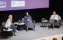 H E Sheikha Al Mayassa bint Hamad bin Khalifa Al Thani (centre) with President of the Institut du monde arabe (IMA) in Paris Anne-Claire Legendre (left) and Dr. Safwan Masri during the event yesterday.