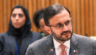 Advisor to the Prime Minister and Spokesperson for the Ministry of Foreign Affairs Dr. Majed bin Mohammed Al Ansari during the meeting.