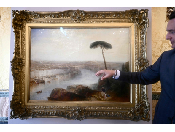 A picture shows a painting by William Turner 