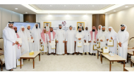 Ministry of Awqaf officials and the imams during the meeting. 