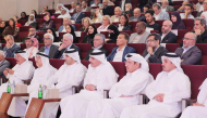 Minister of Culture H E Sheikh Abdulrahman bin Hamad Al Thani with other officials during the event.