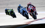 Ducati Lenovo Team rider Francesco Bagnaia of Italy (R) leads BK8 Gresini Racing MotoGP rider Alex Marquez of Spain (C) and SuperFile Trackhouse MotoGP Team rider Raul Fernandez of Spain (L) during the MotoGP class practice session of MotoGP Japanese Grand Prix at the Mobility Resort Motegi in Motegi, Tochigi prefecture on October 2, 2026. (Photo by Toshifumi KITAMURA / AFP)
